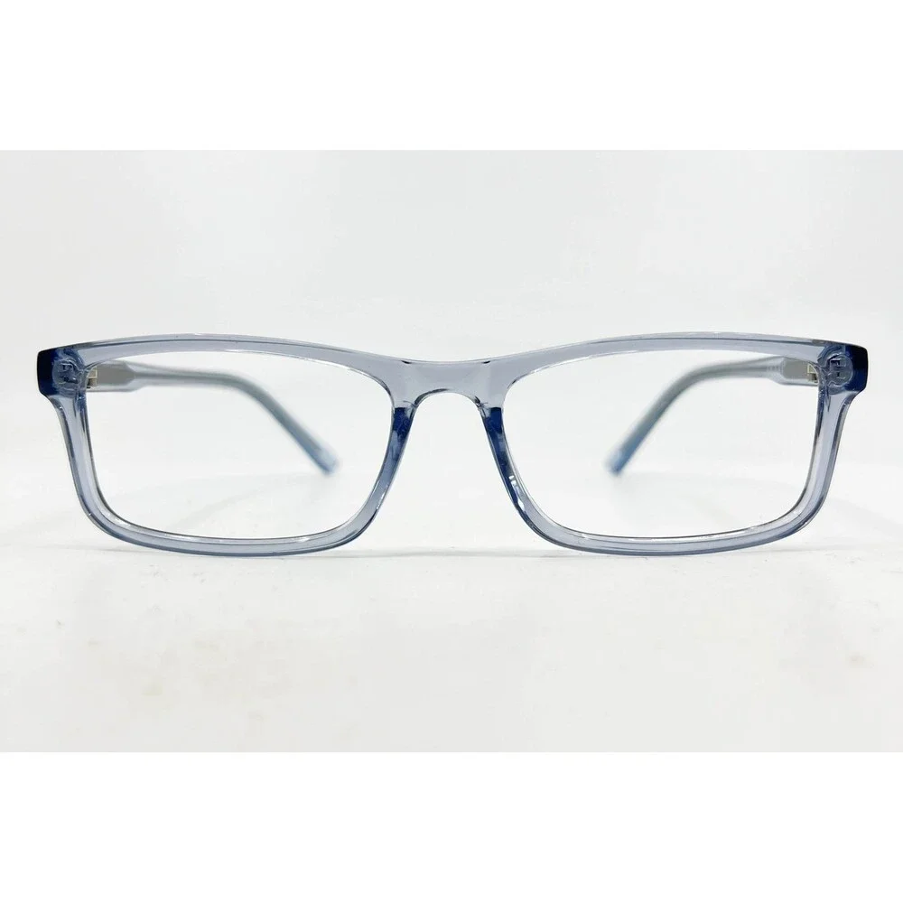 Zenni 125416 Blue Translucent Rectangular Eyeglasses Frames Womens
